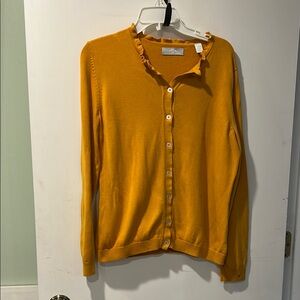 Callaway cardigan sweater M color yellow Mustard  long sleeve